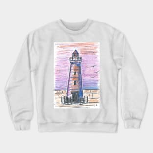 Lighthouse in oil pastel Crewneck Sweatshirt